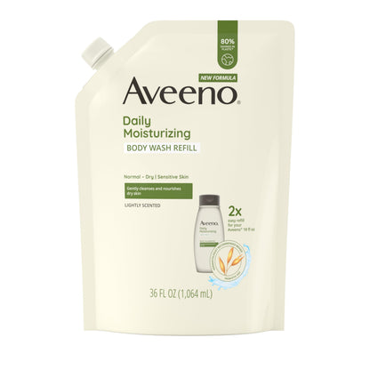 Aveeno Daily Moisturizing Body Wash Refill Pouch, 36 fl. oz Aveeno