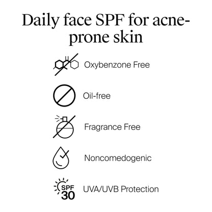 Neutrogena Clear Face Sunscreen for Acne-Prone Skin SPF 30, Broad Spectrum Facial Sunscreen Lotion, Lightweight, Non Comedogenic, Oil-, Fragrance- & Oxybenzone Neutrogena