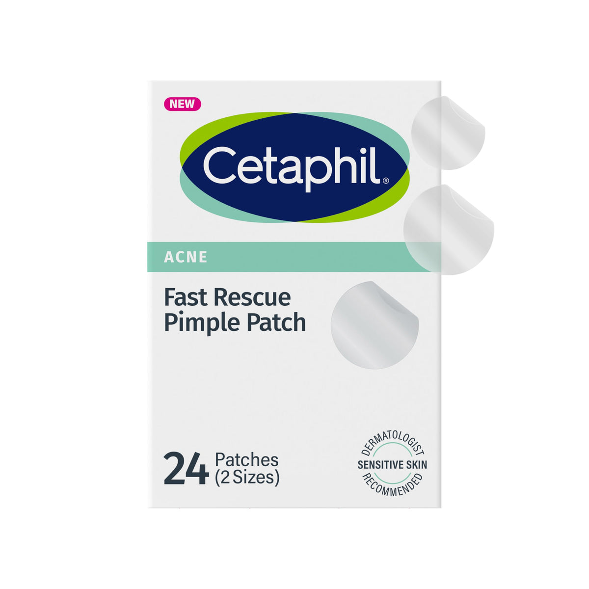 Cetaphil Acne Patches Salicylic Acid & CICA, Sensitive Skin Care, 24ct Cetaphil