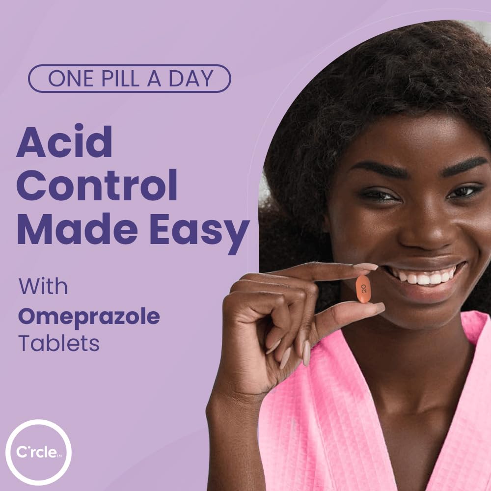 Omeprazole 20mg Bulk 84 ct - Heartburn Medicine Omeprazole Tablets - Acid Reducer Pills for Heartburn Relief and Acid Reflux Medicine - Six 14 Ct Bottles C'rcle buy australia supplements