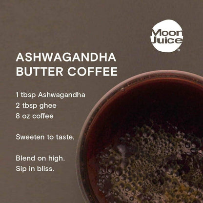 Moon Juice Organic Ashwagandha Supplement - Ashwagandha KSM-66 Root Powder Extract (15:1 Full-Spectrum) for Stress, Focus & Mood - Vegan, Non-GMO, Gluten-Free - 1.3 oz, 72 Servings