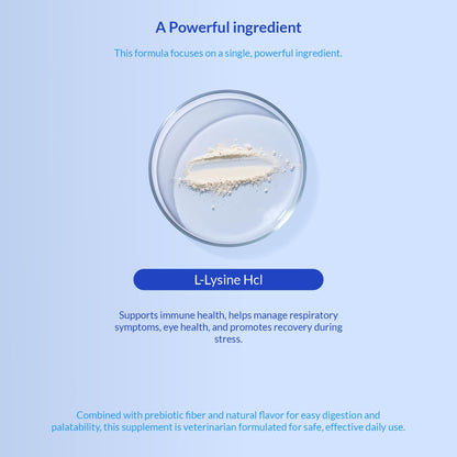 L-Lysine Supplement for Cats 900mg/scoop - Cat Supplement for Sneezing and Runny Nose, Cold, Immune Support, Eye Function Coco and Luna