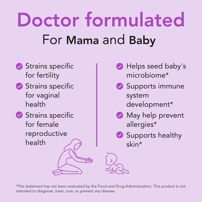 Premom Prenatal Prebiotics & Probiotics for Women, 30 Billion CFU, 18 Strains, Organic Prebiotic & Womens Probiotic, Vaginal, Gut, & Digestive Health + Immune Support Supplement Premom