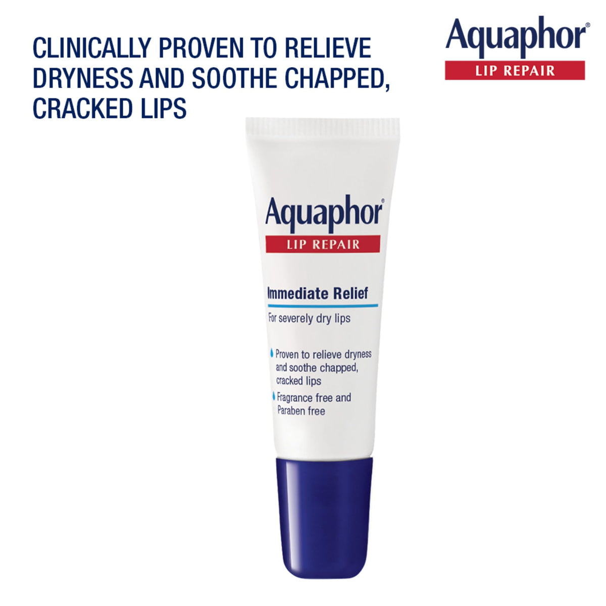 Aquaphor Lip Repair Ointment, Value Pack, 2 x 0.35 FL OZ Aquaphor