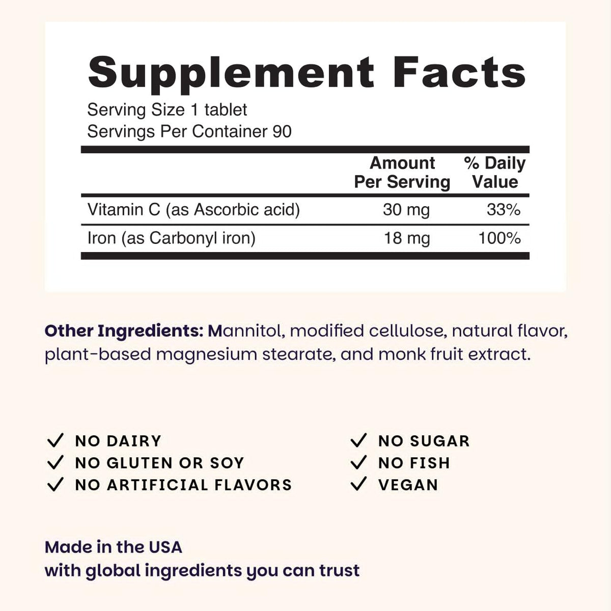 EZ Melts Iron - Supplement for Daily Energy & Iron Support - with Vitamin C - No Artificial Flavors - Non-GMO & Vegan - Zesty Orange EZ Melts