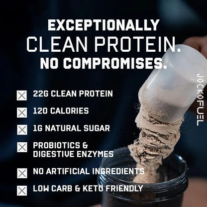 Jocko Fuel Whey Protein Powder, Vanilla Milkshake, 22g Protein, Digestive Enzymes + Probiotic Blend, No Sugar Added, with Essential Amino Acids + Electrolyte Minerals, 28 Servings Jocko Fuel