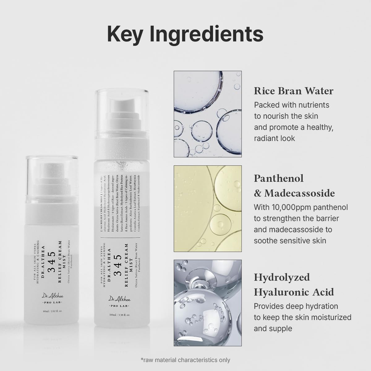 Dr.Althea 345 Relief Cream Mist, Korean Vegan Skin Care, 3.38 Fl Oz Dr.Althea