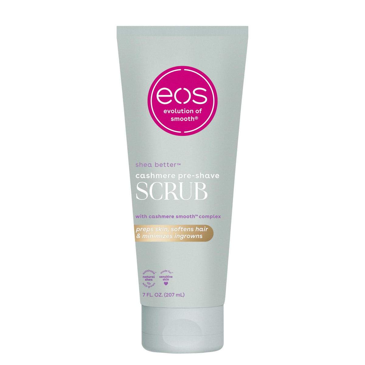 eos Cashmere Skin Collection Pre-Shave Scrub- Vanilla Cashmere, 7 fl oz eos