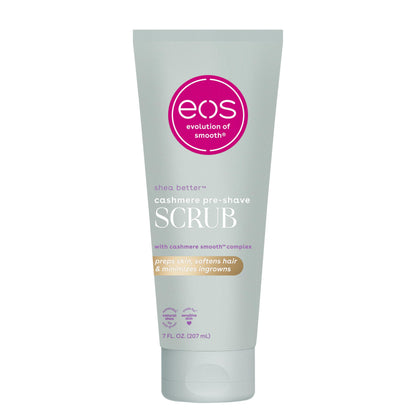 eos Cashmere Skin Collection Pre-Shave Scrub- Vanilla Cashmere, 7 fl oz eos