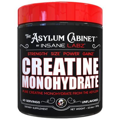 Insane Labz Creatine Monohydrate - Unflavored, Supports Increased Strength, Size and Power, 5g Per Serving, 60 Servings