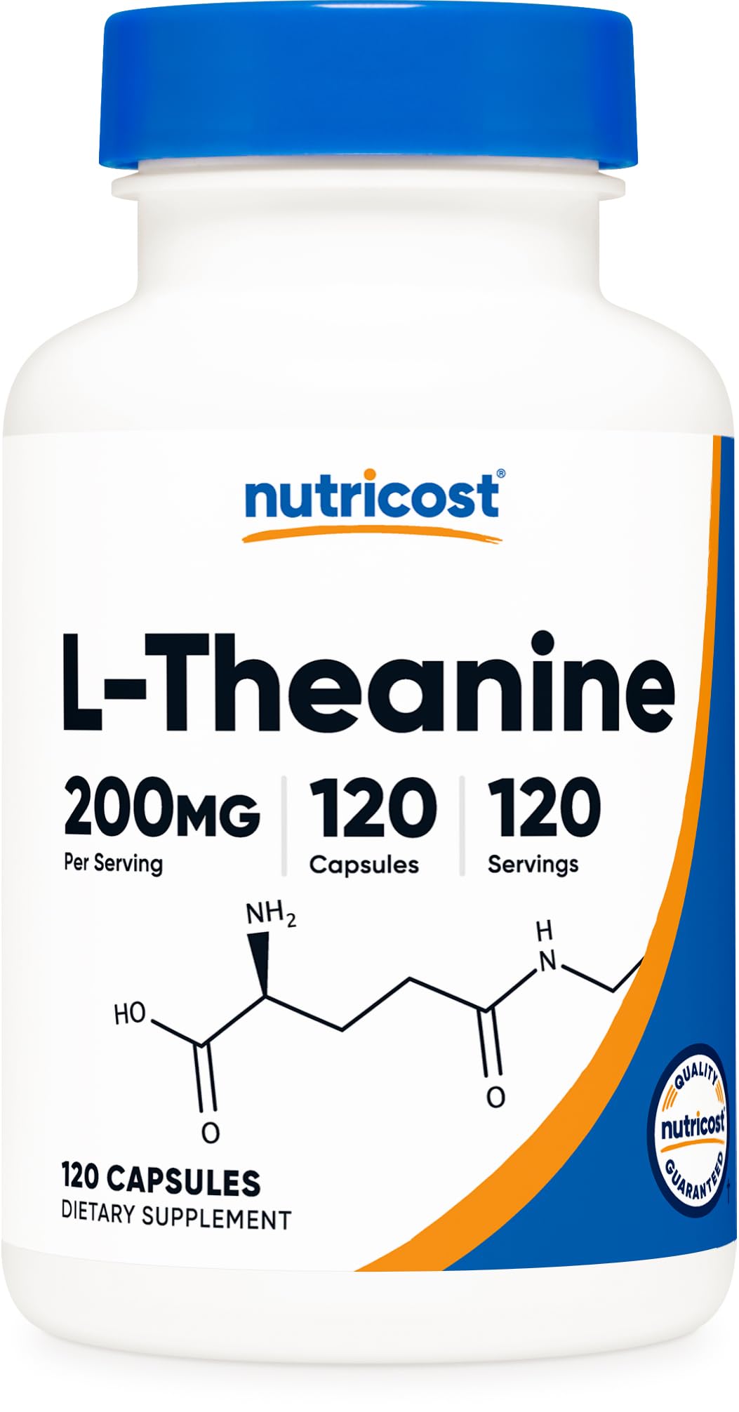 Nutricost L-Theanine 200mg, 120 Capsules, Double Strength - Non-GMO, Gluten Free Nutricost