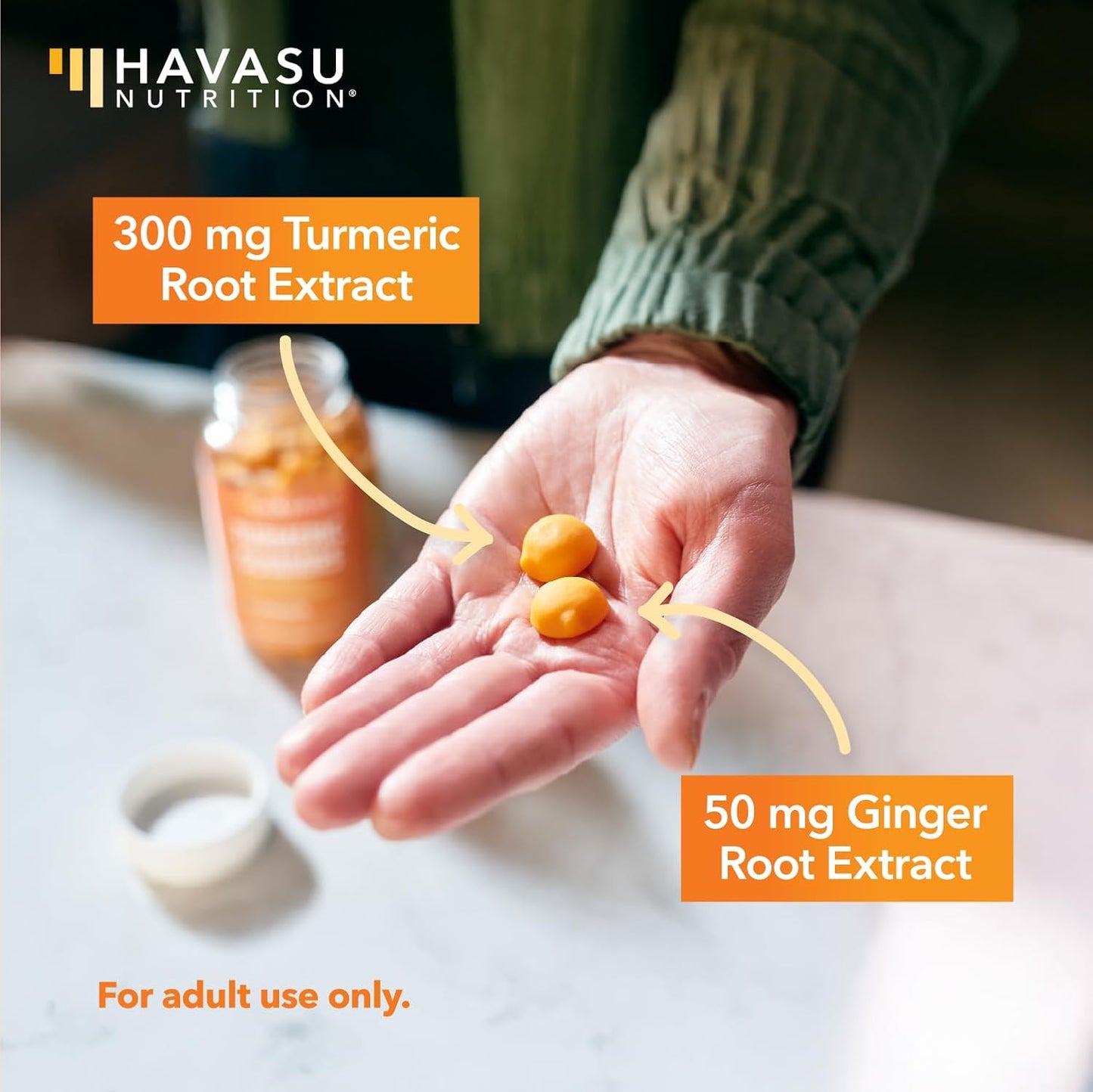 Turmeric Gummies, Peach, 60ct, Digestive & Immune Support for Wellness | Turmeric Gummies with Ginger Root Extract, Digestive Health & Immune Support for Overall Wellness, 1 Month Supply Gsupps Australia