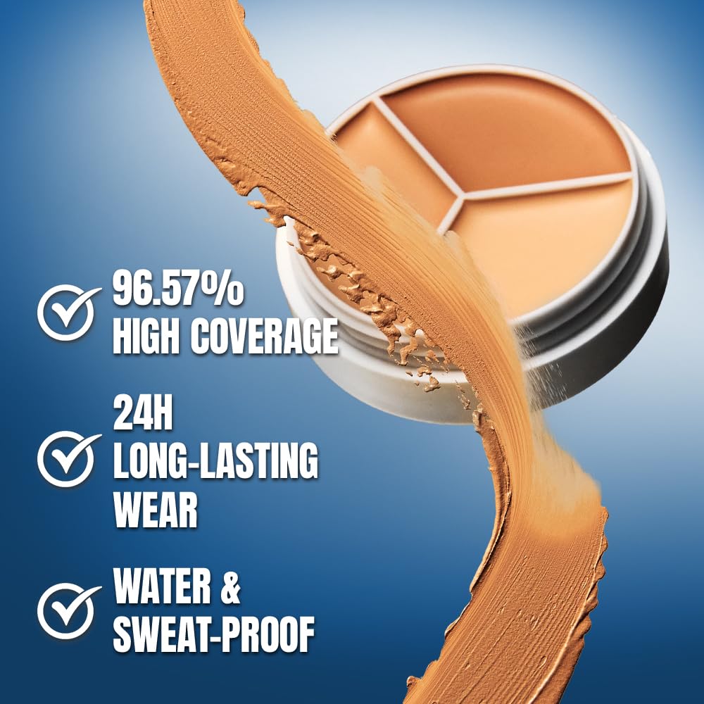 TFIT 3 Color Concealer Cream Palette Full Coverage 0.52 Ounce 01 Neutral TFIT