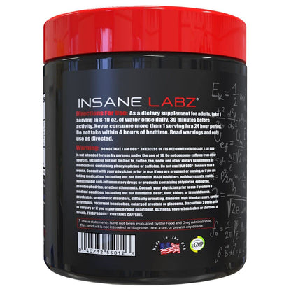 Insane Labz I am God Pre Workout, High Stim Pre Workout Powder Loaded with Creatine and DMAE Bitartrate Fueled by AMPiberry, Energy Focus Endurance Muscle Growth,25 Srvgs,Drink Ye All of It