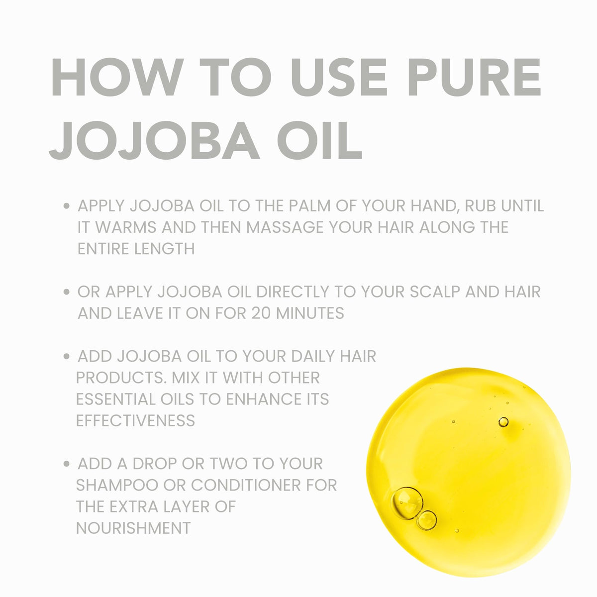 BodyJ4You Organic Golden Jojoba Oil - USDA 100% Pure Cold Pressed Unrefined BodyJ4You