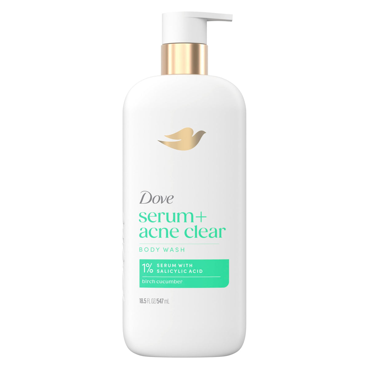 Dove Serum + Acne Clear Body Wash with 1% Salicylic Acid, 18.5 oz Dove