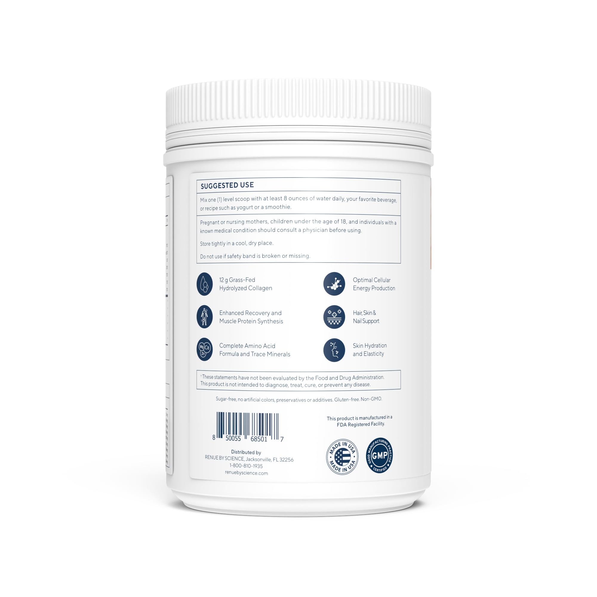 Renue By Science Skin & Body Essentials | Collagen Peptides Electrolytes Creatine & BCAA Powder | Collagen (12g) Creatine Monohydrate (4g) per Serving with Taurine & Glycine | Made in USA - Chocolate Renue By Science buy australia supplements