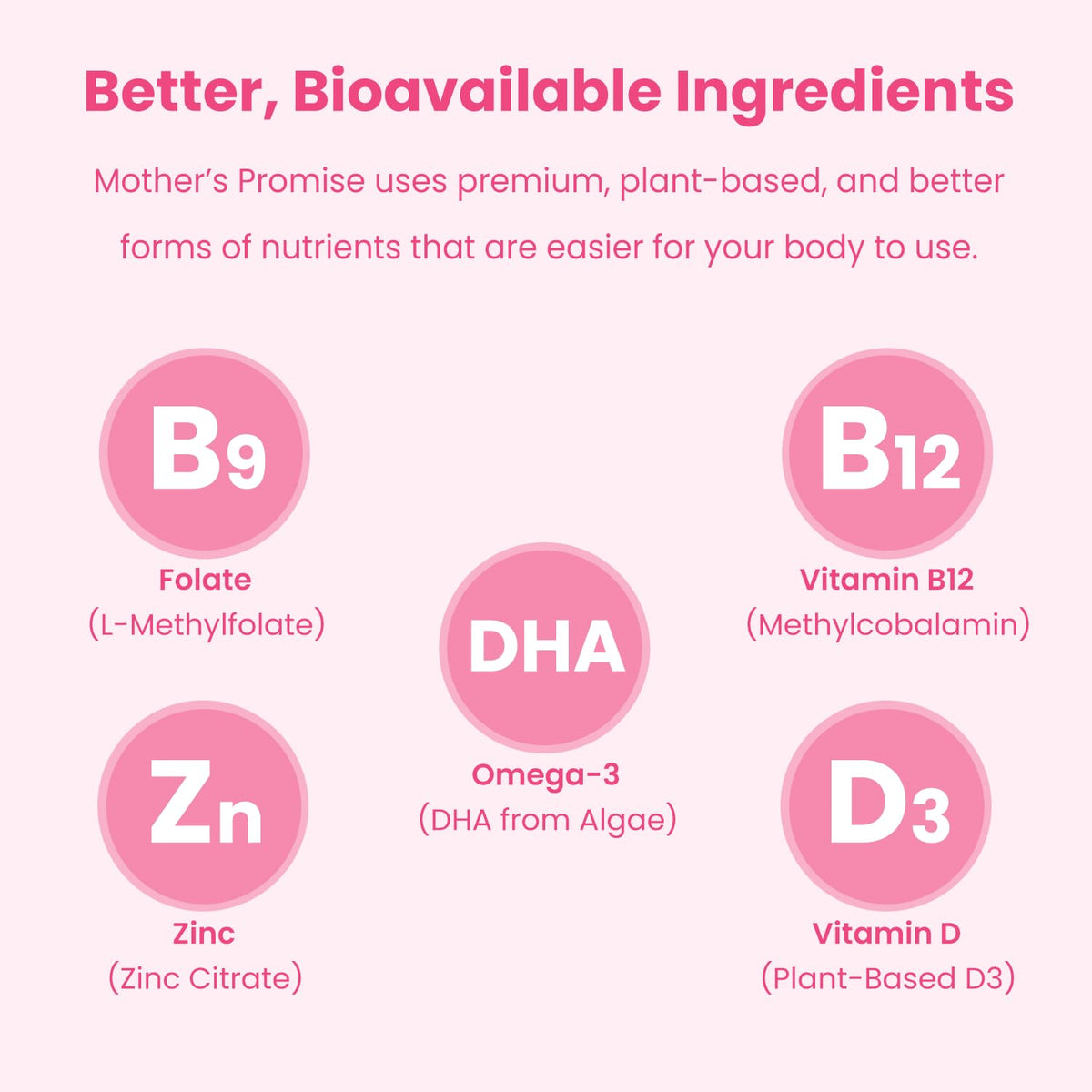 Prenatal Vitamin Gummies with DHA | Vegan Prenatal Vitamins for Women with Omega 3, Methylfolate, Choline & D3, Pregnancy Vitamins for Fetal Development Mother's Promise