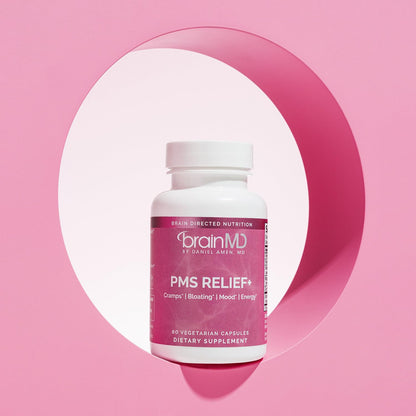 BRAINMD PMS Relief - 60 Capsules | Natural Support, Menstrual Comfort