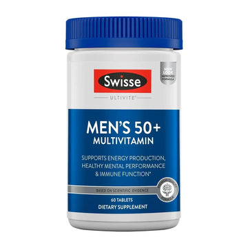 Swisse Daily Multivitamin for Men 50 and Over | 39 Vitamins, Antioxidants and Minerals + Adaptogens | Energy & Immune Support | Swisse buy australia supplements