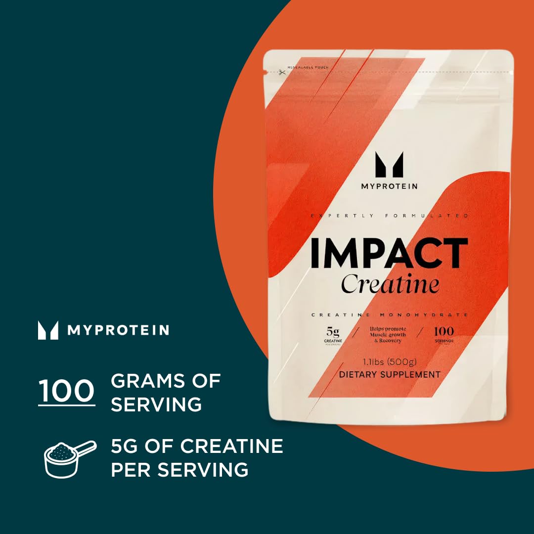 Myprotein Creatine Monohydrate Powder, 100 Servings (1.1lbs), Pure Unflavored Creatine Powder, Post/Pre Workout Supplement for All Sports & Exercises Myprotein buy australia supplements