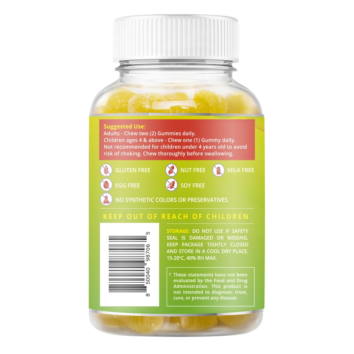 BeLive Magnesium Glycinate Gummies 200 mg - Sugar Free Supplement for Muscle Relaxation, Sleep Support, & Heart Health for Adults & Kids BeLive