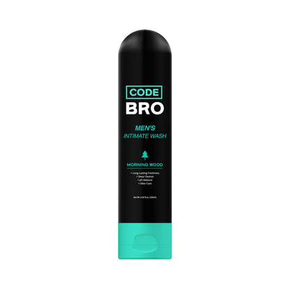 Code Bro Men's Intimate Wash Morning Wood - Shower Stuff for Men (250ml, 8.45 fl oz) Code Bro