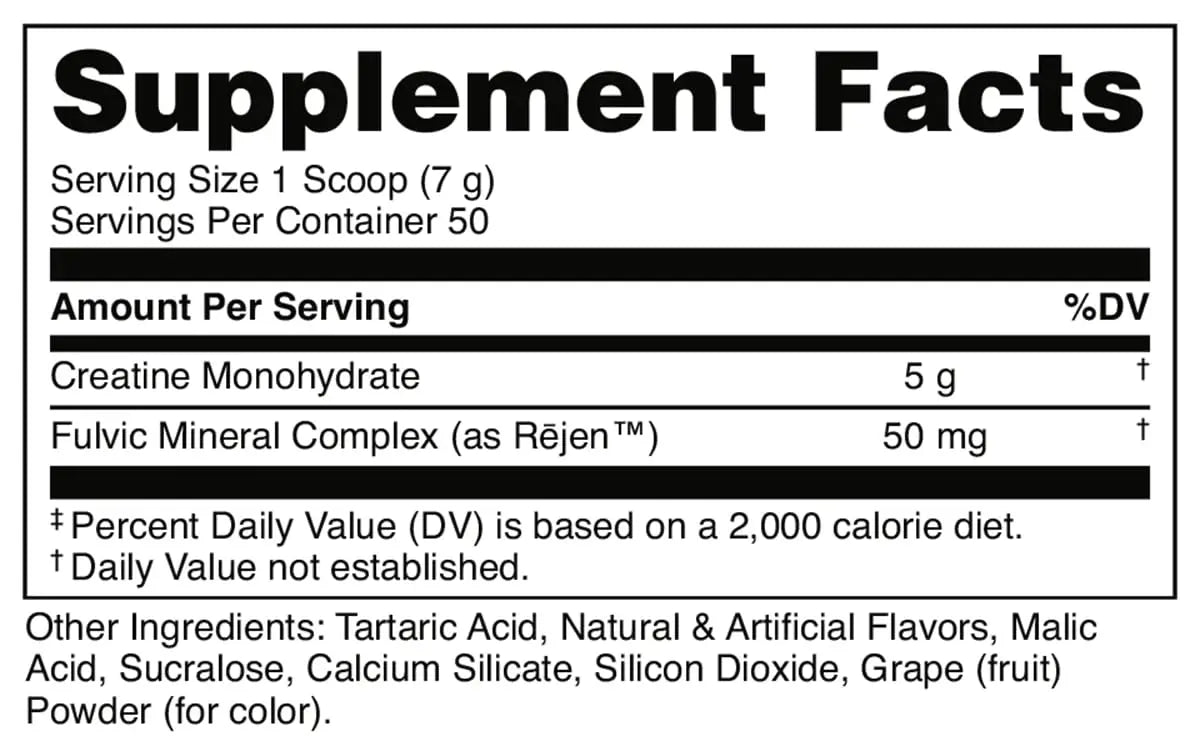 Bucked Up Grape Apple Creatine for Women and Men - Easy to Mix Vegetarian - Flavored Creatine Monohydrate Powder - Made in USA - 5G Per Serving - 50 Servings - 250 Grams Per Container Bucked Up