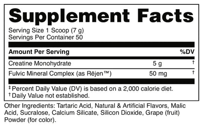 Bucked Up Grape Apple Creatine for Women and Men - Easy to Mix Vegetarian - Flavored Creatine Monohydrate Powder - Made in USA - 5G Per Serving - 50 Servings - 250 Grams Per Container Bucked Up