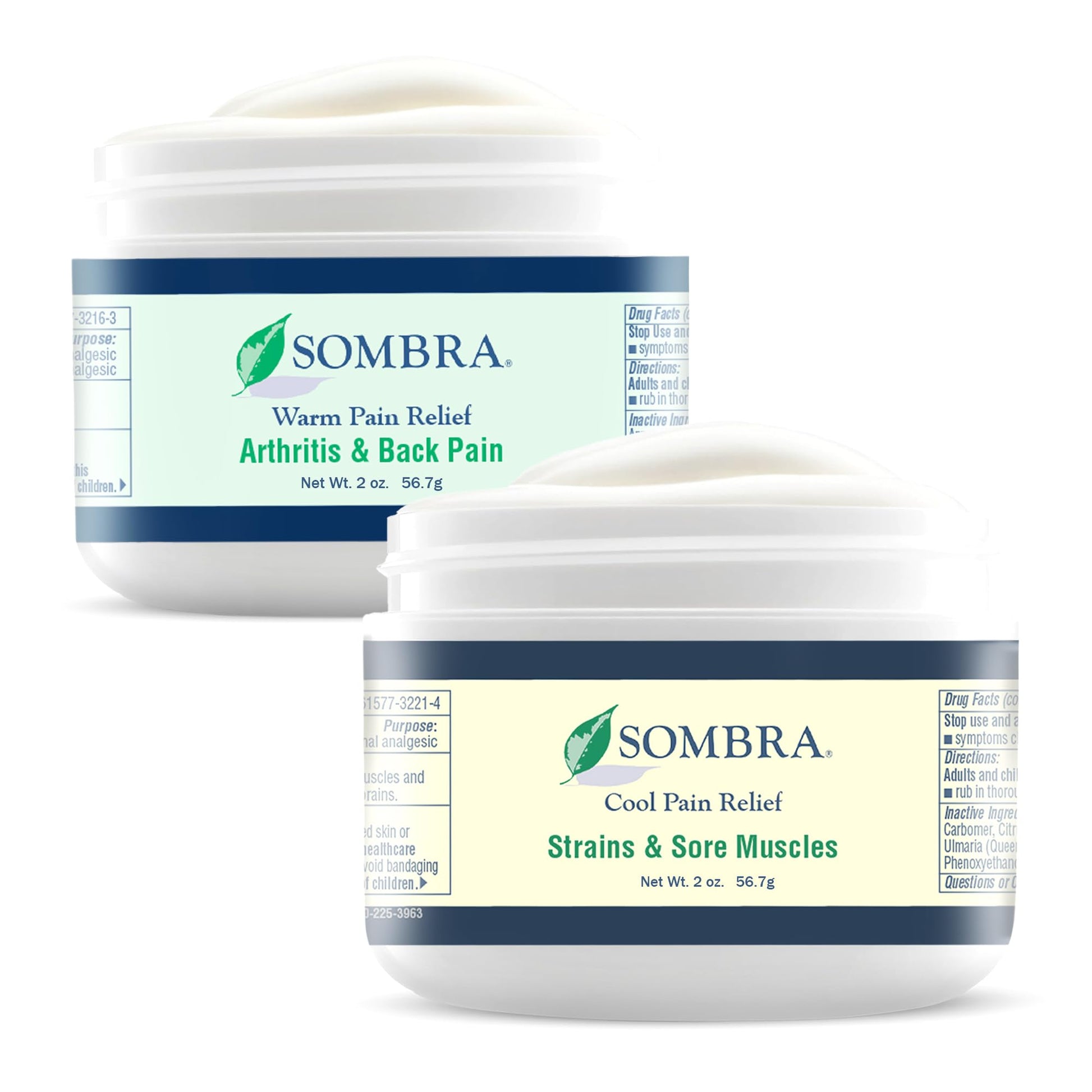 Sombra Warm & Cool Pain Relief Gel, Warm Relief for Arthritis and Chronic Pain Pre-Workout Muscle Rub, Cold for Swelling, Soreness, Post-Workout, Free of Artificial Fragrances, 2oz Per Jar Sombra buy australia supplements