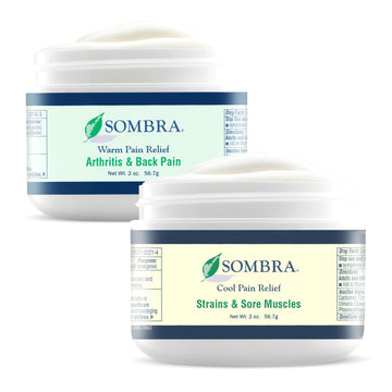 Sombra Warm & Cool Pain Relief Gel, Warm Relief for Arthritis and Chronic Pain Pre-Workout Muscle Rub, Cold for Swelling, Soreness, Post-Workout, Free of Artificial Fragrances, 2oz Per Jar Sombra buy australia supplements