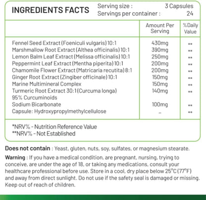 Inaya Nutrition BloatBarrier 72 Capsules - Natural Digestion and Bloating Supplement for Stomach Bloating Relief, Gas Reduction, and Improved Bowel Movements Inaya Nutrition