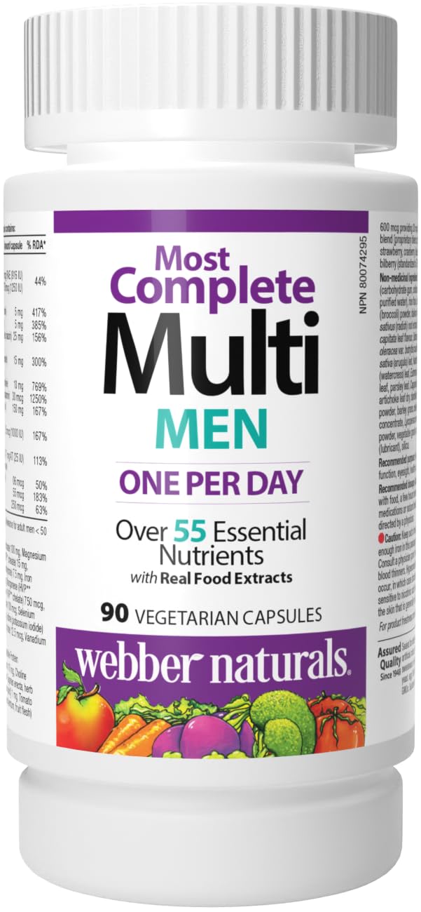 Webber Naturals Men's Most Complete Multi, 90 Vegetarian Capsules Webber Naturals buy australia supplements