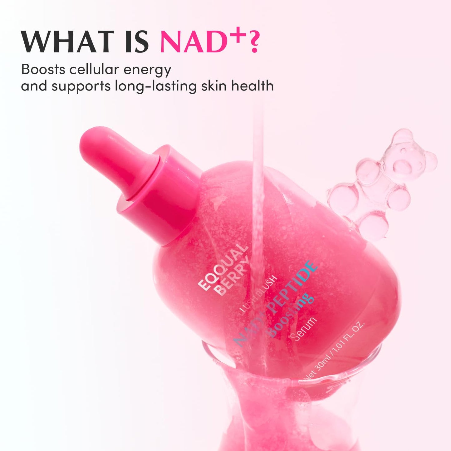 EQQUALBERRY NAD+ Peptide Boosting Serum – Niacinamide 2% + 14 Peptides + Vegan Collagen Anti-Aging Korean Skincare Face EQQUALBERRY