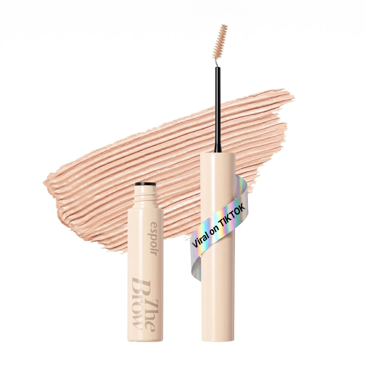 Espoir The Brow Color Fixing Cara #4 Fake Bleach | Easy Fixing without Clumping with Skinny Brush, Long-Lasting & Smudge-proof Eyebrow Mascara, Soft Mood Coloring Tinted Gel, Korean Makeup, 0.1 Fl Oz. Espoir