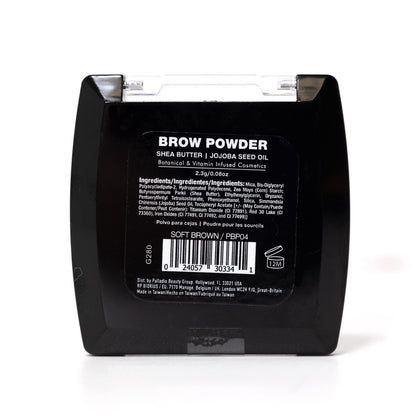 Palladio Brow Powder for Eyebrows, Soft and Natural Eyebrow Powder with Jojoba Oil & Shea Butter, Helps Enhance & Define Brows, Compact Size for Purse or Travel, Includes Applicator Brush, Soft Brown Palladio