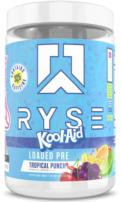 RYSE Loaded Pre Workout Powder - Strawberry Squeeze - Daily Pre-Workout for Men & Women with 390mg Caffeine, Beta Alanine, and Citrulline for Pump, Focus, and Energy - 30 Servings