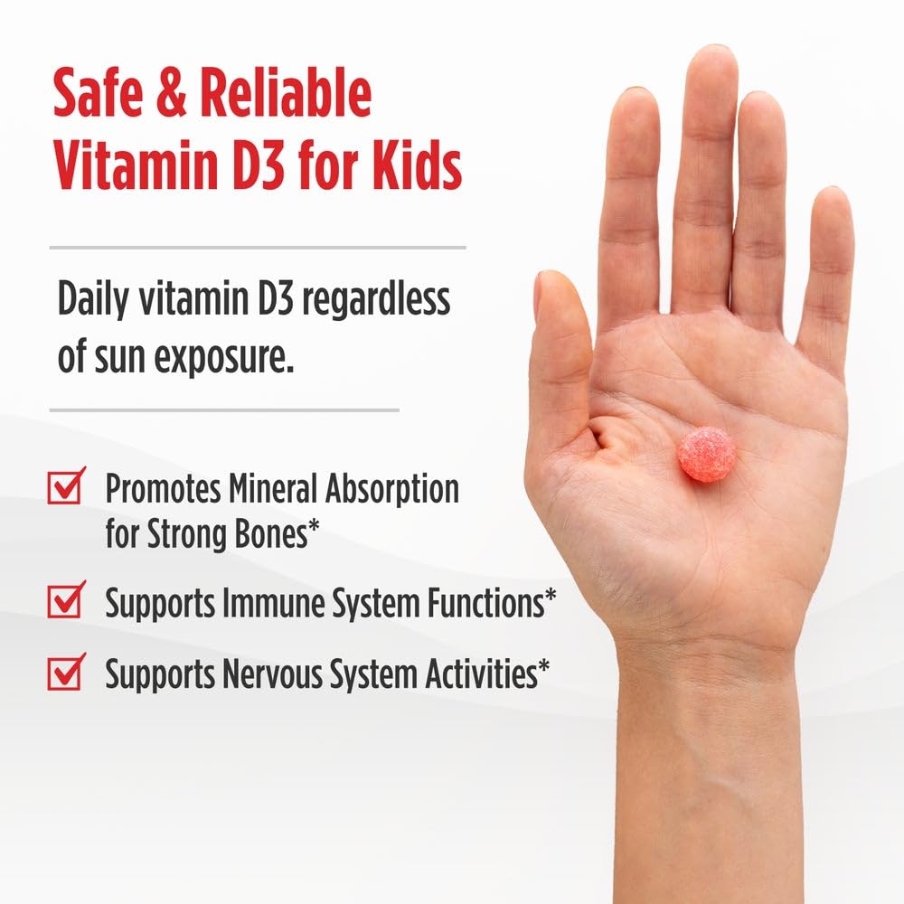 Nordic Naturals Vitamin D3 Gummies Kids, Wild Watermelon Splash - 120 Gummies - 400 IU Vitamin D3 - Bone Health, Healthy Immunity - Non-GMO, Vegetarian - 120 Servings Nordic Naturals buy australia supplements