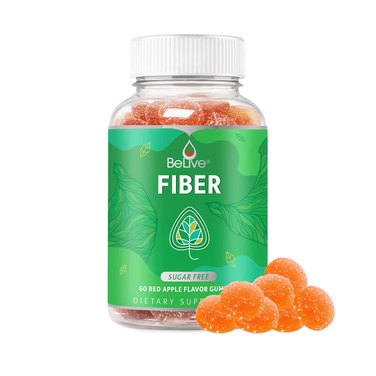 BeLive Fiber Gummies - Sugar Free Prebiotic Digestive Health and Regularity Supplement - Chicory Root & Inulin BeLive