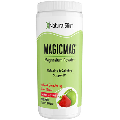 NaturalSlim MagicMag Magnesium Citrate Powder Drink for Relaxation, Stress, Constipation, Better Rest & Digestive Health, Magnesium Supplement for Women and Men NaturalSlim
