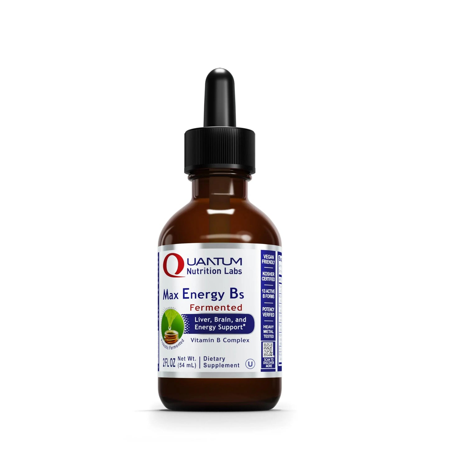 Quantum Nutrition Labs Max Energy B - Vitamin B Complex Liquid Drops, Organic Supplement for Women and Men Quantum Nutrition