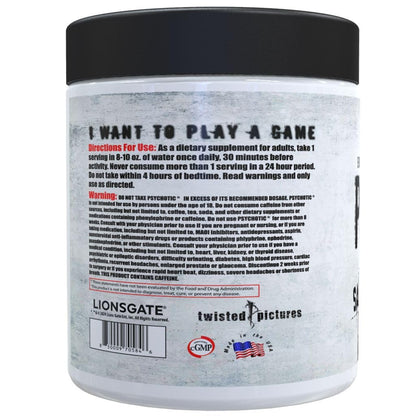 Insane Labz Psychotic Saw, High Stim Pre Workout Powder with OxyGold™ and AMPiberry®,Extreme Lasting Energy with Teacrine®,Focus with CognitIQ® and Endurance (30 Servings, Watermelon)