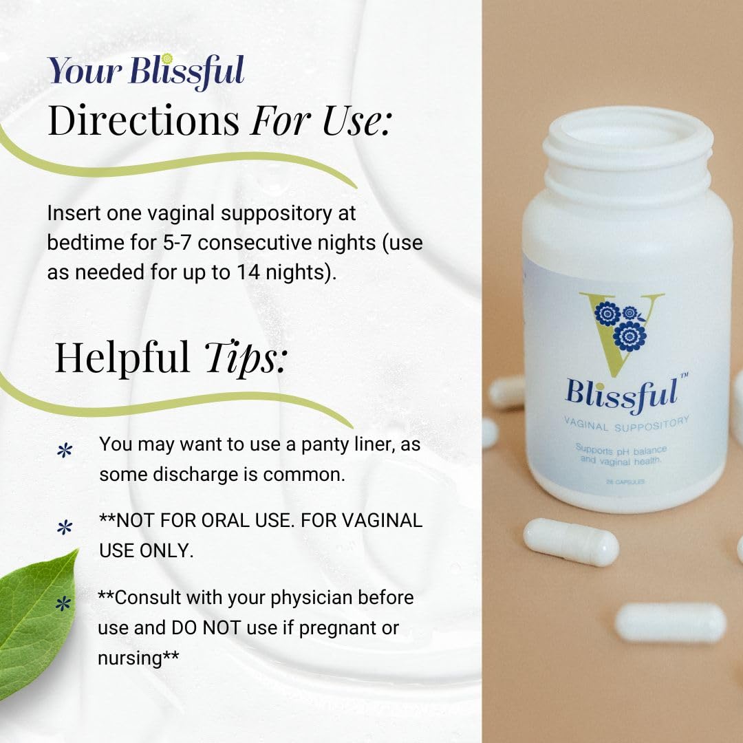 V Blissful - Boric Acid Suppositories Helps with Yeast Infections - Effective Feminine Care with Boric Acid, Perfect V Blissful buy australia supplements