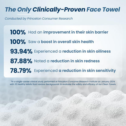 Clean Skin Club Clean Towels XL® Supreme, 100% USDA Biobased Face Towel, Disposable Face Towelette, Eczema Association Accepted, Thicker Textured Dry Wipes, Ultra Absorbent & Soft, 1 Pack, 50 Ct CLEAN SKIN CLUB
