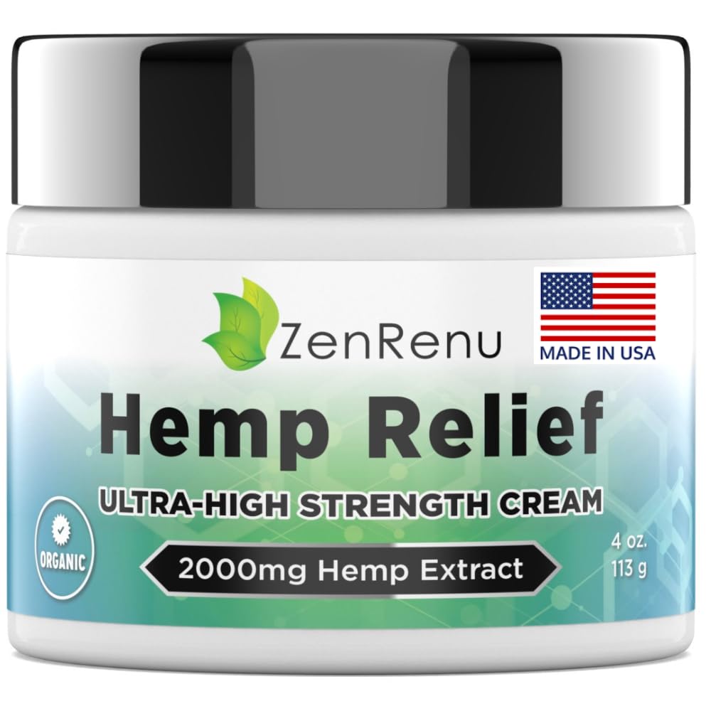 Hemp Cream Maximum Strength - Menthol Rub with Hemp Oil, Arnica, Lavender, Aloe Vera, Kava Kava, & Camphor - Natural Hemp Muscle Rub Cream for Skin, Muscles & Joints - ZenRenu, 4 oz Zenrenu buy australia supplements