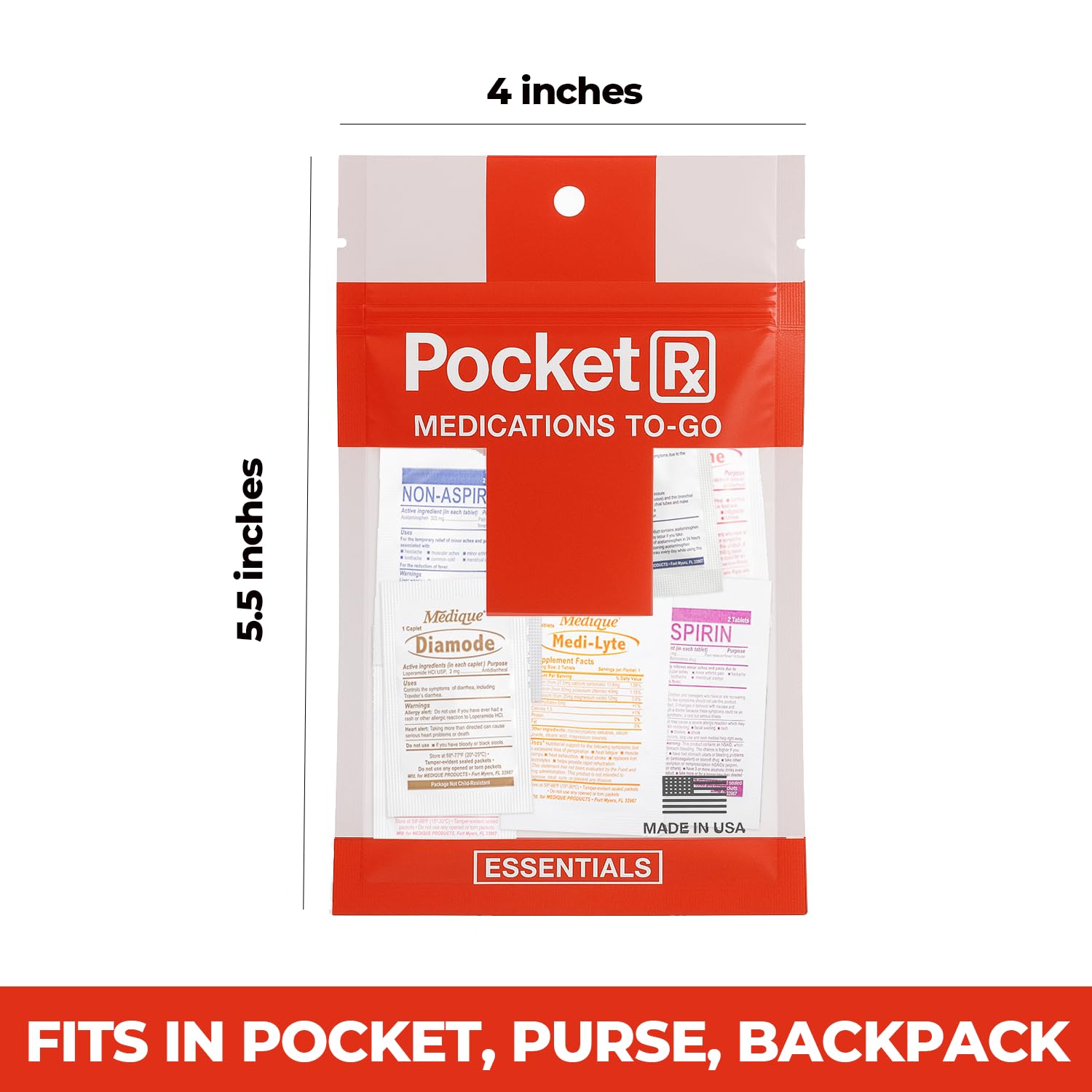 Pocket RX Mini Travel Medicine Kit – TSA-Approved First Aid Pouch with 10 Essential OTC Medications for Headache, Pain, Allergy, Upset Stomach & More – Compact, USA Made (17 Tablets) Real Vitamins buy australia supplements