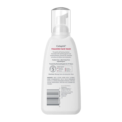 Cetaphil Redness Relieving Foaming Face Wash For Sensitive Skin, 8 Fl Oz, Gently Cleanses Cetaphil