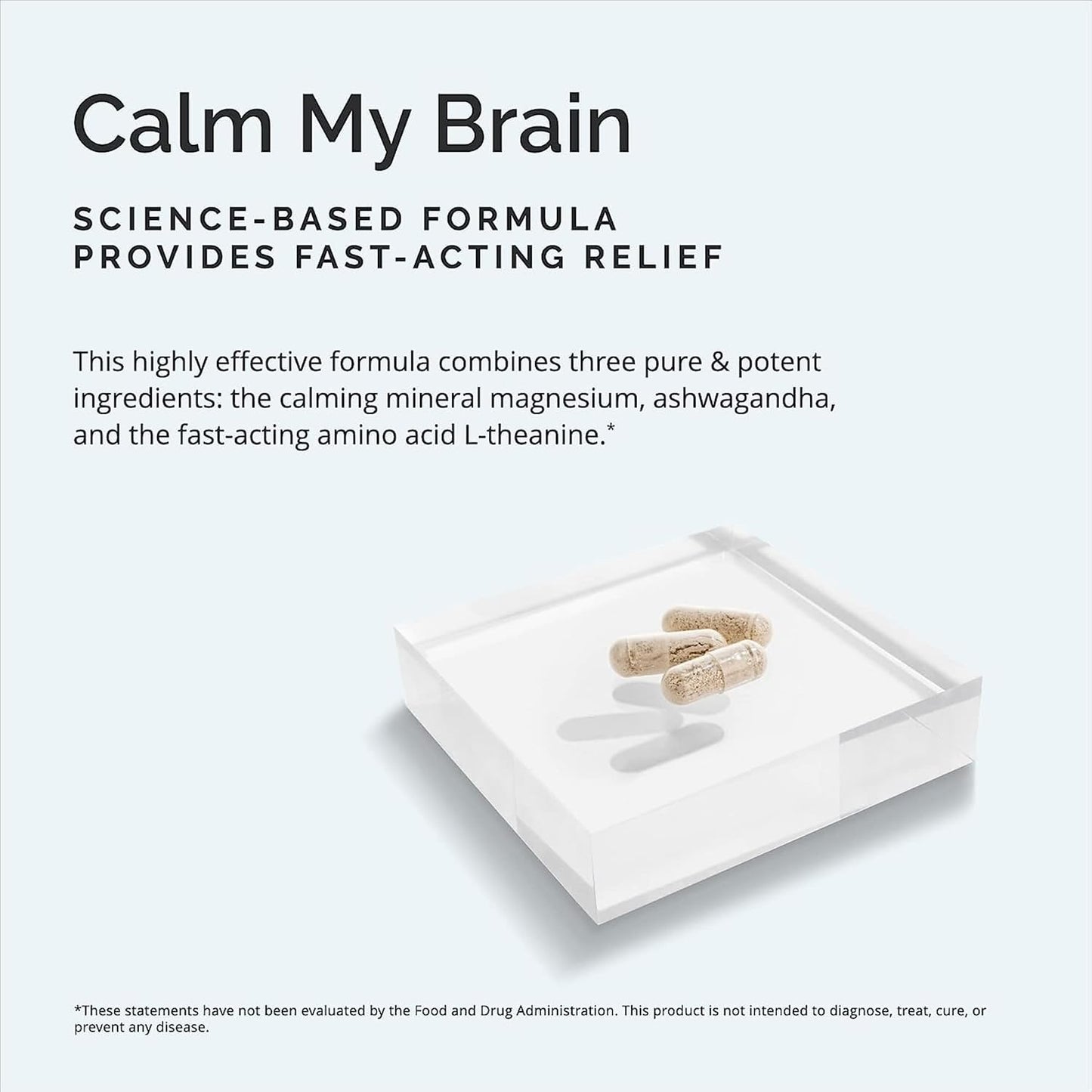 BRAINMD Dr Amen Calm My Brain, 90 Vegan Capsules, Pack of 2 | Fast-Acting Formula, Magnesium, Ashwagandha, L-Theanine, 60 Total Servings