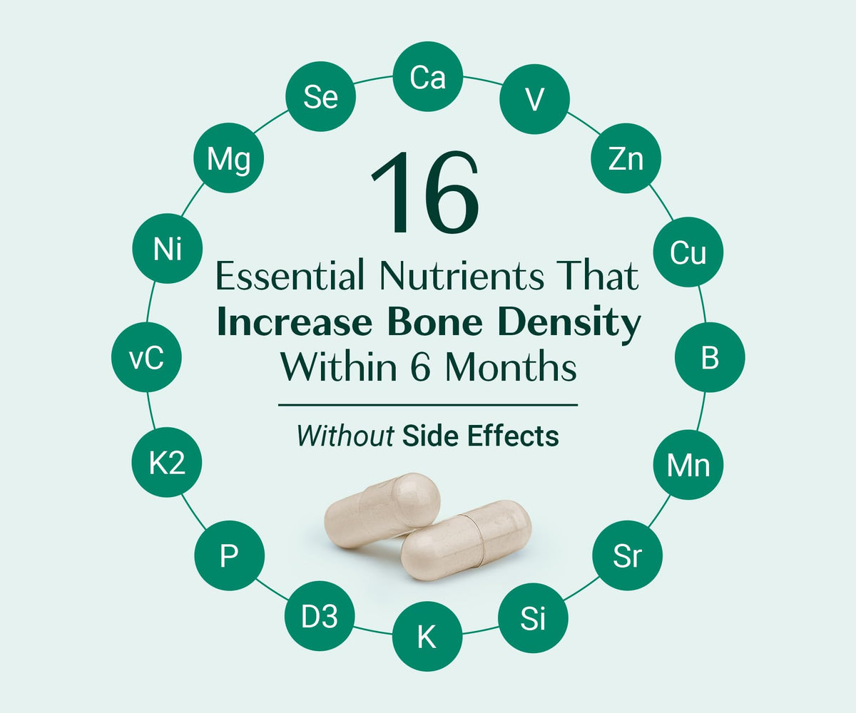 ALGAECAL Bone Builder Pack - Plant Based Calcium Supplement & Strontium - Organic Calcium 750mg with Vitamin D3 1600 IU, Vitamin K2, Magnesium ALGAECAL