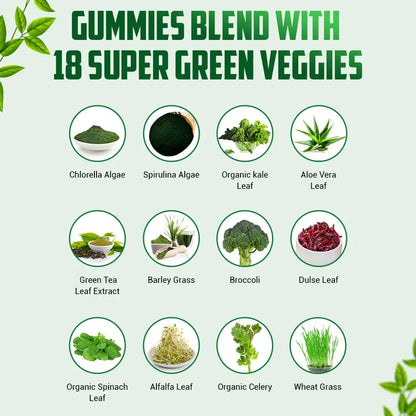 IMPACT Fiber Gummies for Adults, Women & Kids – Supergreens Veggies Daily High Fiber Gummies, for Gut Health & Immunity, Vegetarian Gummy Fiber Supplement, IMPACT